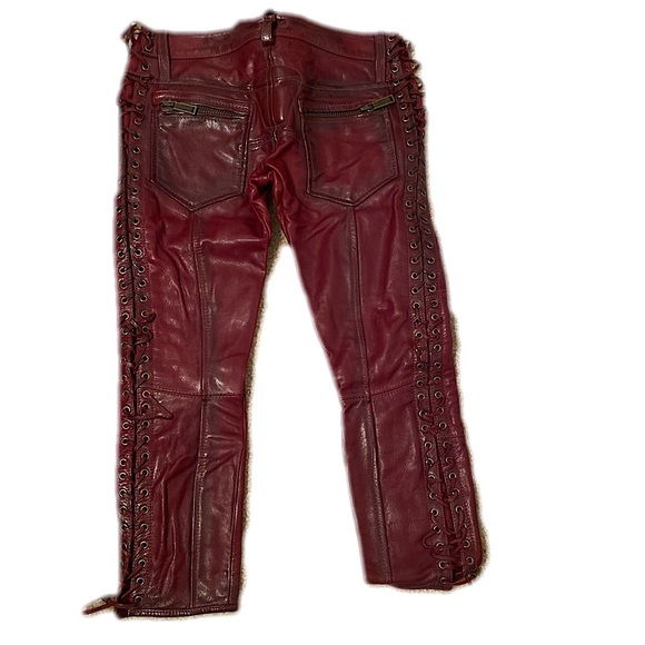 dsquared leather pants